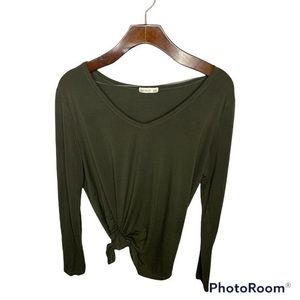 Cotton On Long Sleeve Front Tie Knot Tee